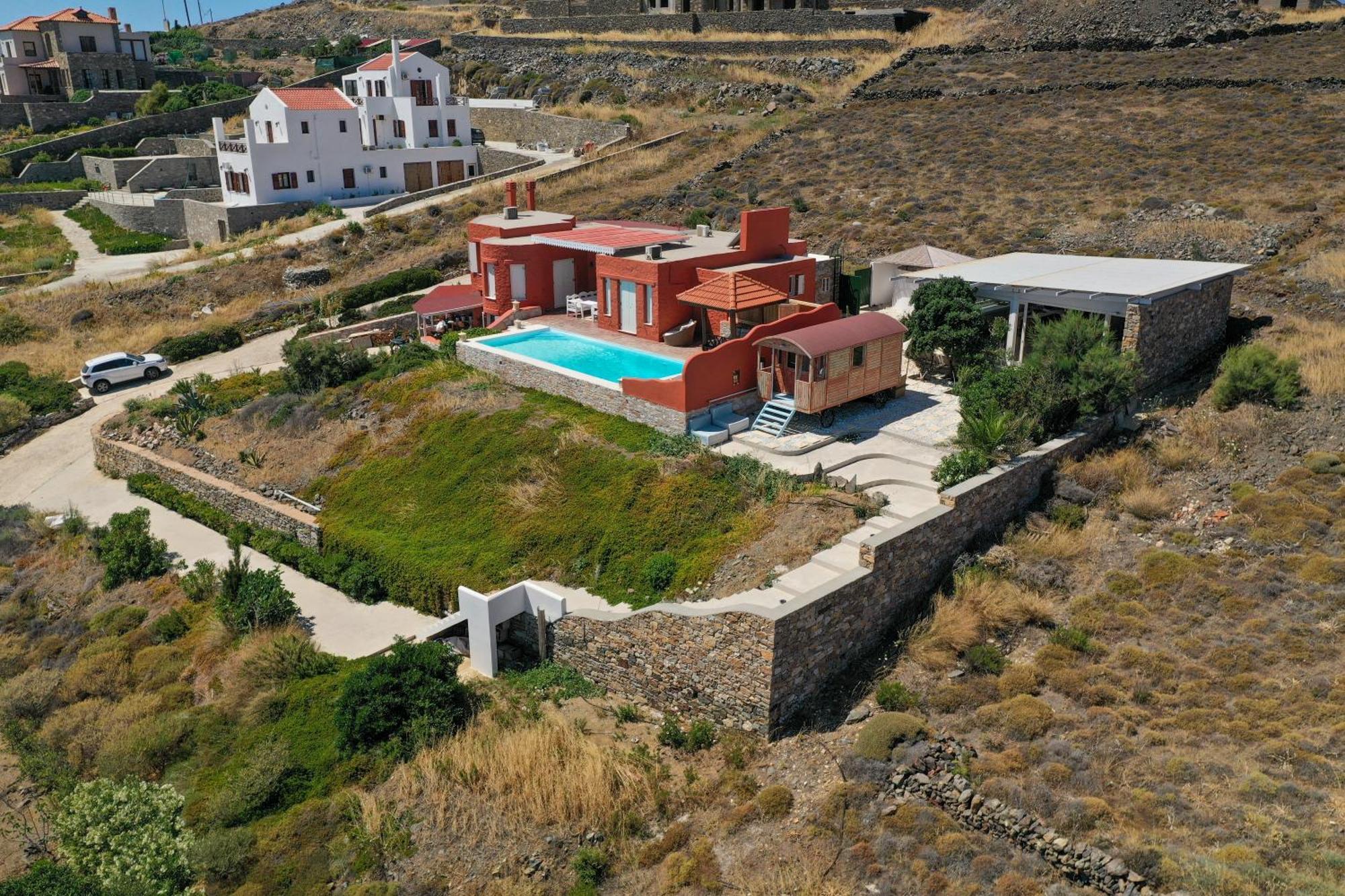 Villa Zen Dans Le Bleu Ermoúpoli Eksteriør bilde